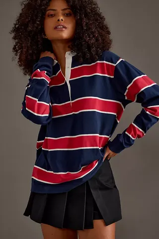 By Anthropologie Stripe Rugby Shirt