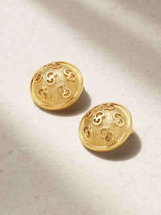 Christian Dior Gold-Plated Clip Earrings