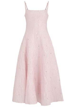 Ballerina Floral-Jacquard Cloqué Midi Dress