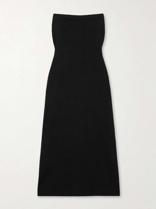 Mozana Strapless Stretch-Knit Midi Dress