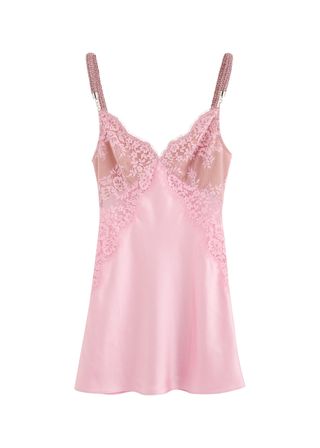 X Christopher Kane Lace and Satin Mini Dress