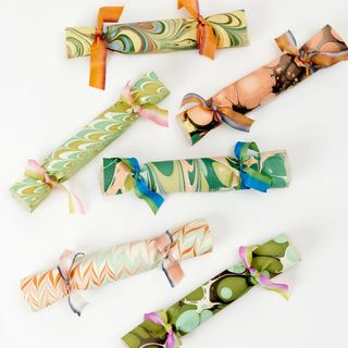 Houses and Parties, Set of 6 Marbled Party Crackers