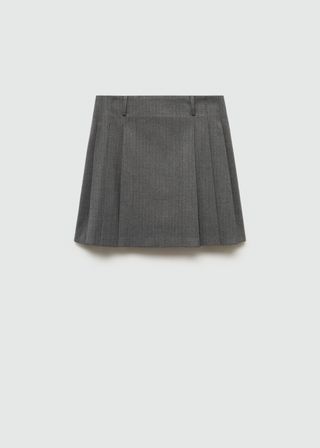 Pinstriped Pleated Skirt - Women | Mango Usa