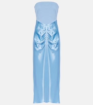 Wayfaring Ponte and Satin Midi Dress