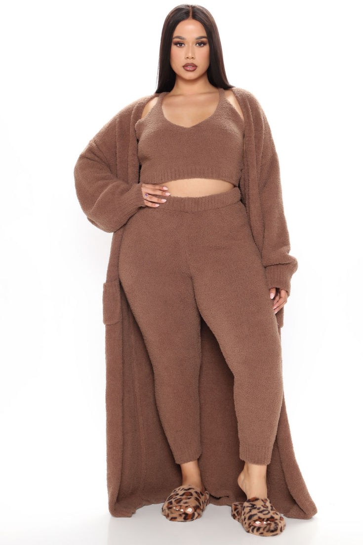 Living In It 3 Piece Legging Set Mocha