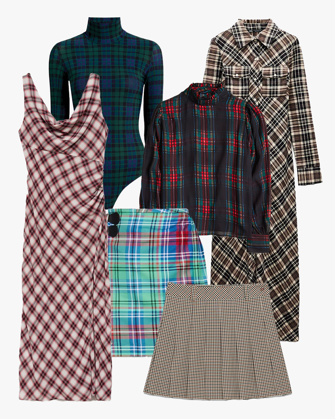 Image may contain Clothing Shirt Coat Skirt and Tartan