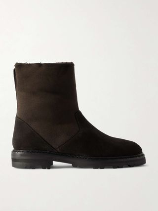 Tomosa Shearling-Lined Suede Ankle Boots