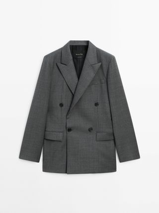 Double-Breasted 100% Wool Blazer Co-Ord