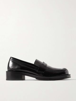 Palmer Glossed-Leather Loafers