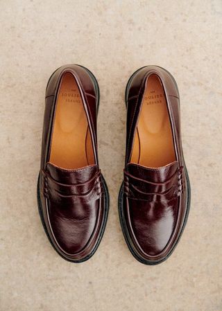 Albane Loafers - Glossy Burgundy - Bovine Leather - Sézane