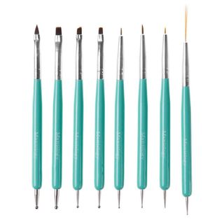 Maniology Nail Tool 8pc Dual-Sided Nail Art Brush & Dotting Tool Set