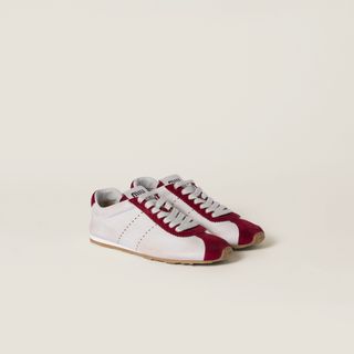 Miu Miu, Plume Nappa Leather and Suede Sneakers