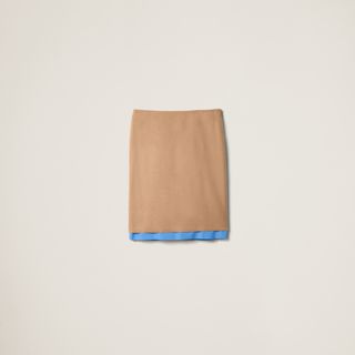 Camel-Hair Midi-Skirt