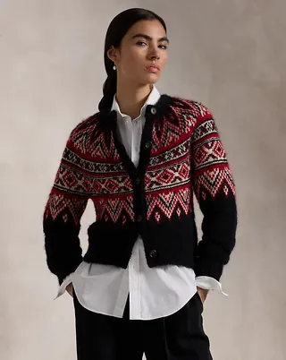 Fair Isle Alpaca Blend Cardigan