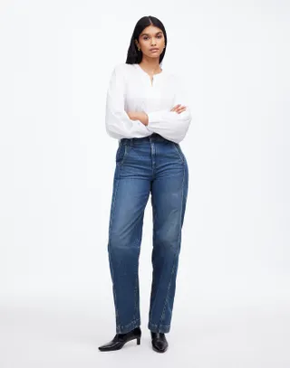 Madewell, Tapered Denim Trousers in Concho Wash