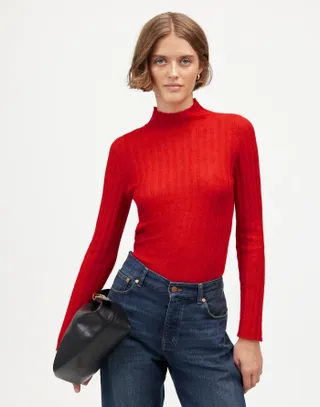 Madewell, Alpaca-Blend Mockneck Sweater