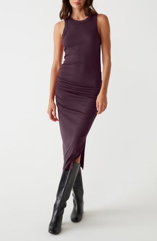 Wren Side Slit Sleeveless Body-Con Midi Dress