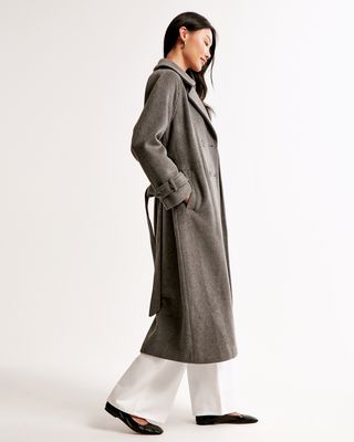 abercrombie, Wool-Blend Trench Coat