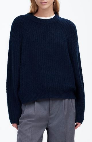 Ribbed Cotton Blend Sweater