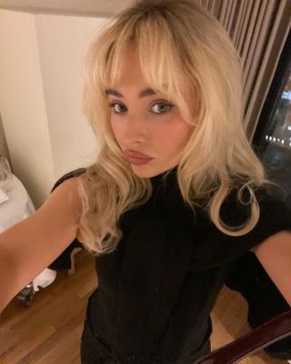 @sabrinacarpenter bright blonde hair