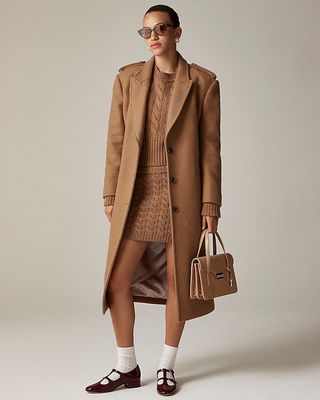 Wrap Trench Coat in Italian Double-Faced Wool Blend