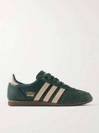 Japan Suede-Trimmed Leather Sneakers