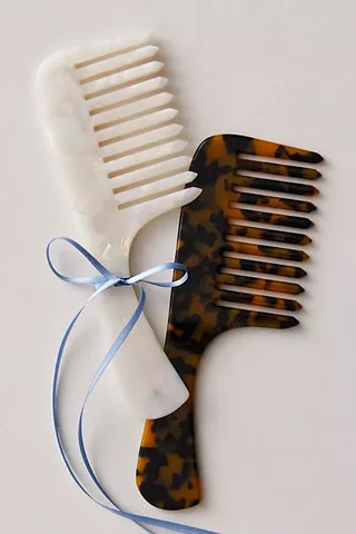 Solar Eclipse Wide Tooth Handle Comb