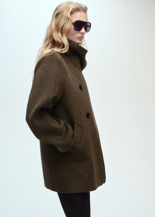 Double-Breasted Wool Coat - Women | Mango Usa