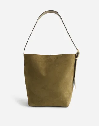 Madewell, The Essential Medium Bucket Tote in Aged Olive