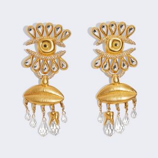 schiaparelli, Mouth and Eye Earrings