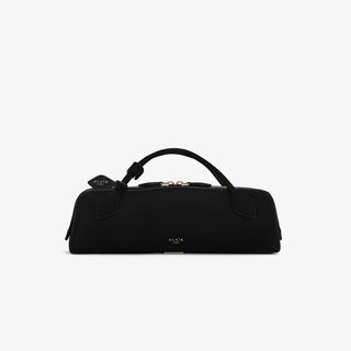 Black Le Teckel Clutch in Suede Goatskin