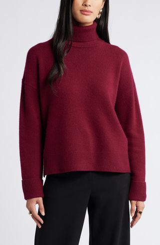 Wool & Cashmere Turtleneck Sweater