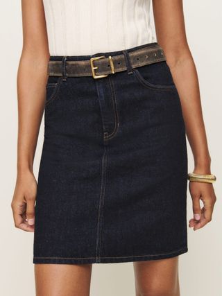 Mona Mid Rise Denim Skirt