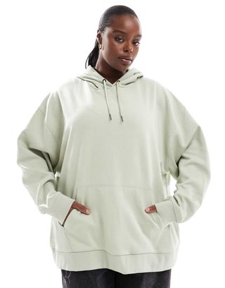 Asos Design Curve Oversized Hoodie in Desert Green