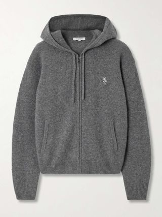 Ivy League Embroidered Cashmere and Wool-Blend Hoodie