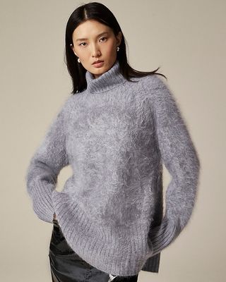 Spring Street Brushed Cashmere Turtleneck Sweater