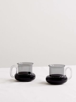 Bump Set of Two Glass Tea Cups