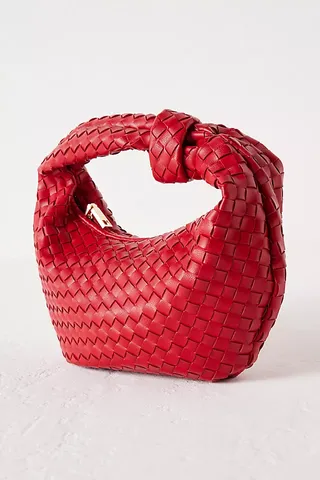 Melie Bianco Larissa Woven Faux-Leather Shoulder Bag