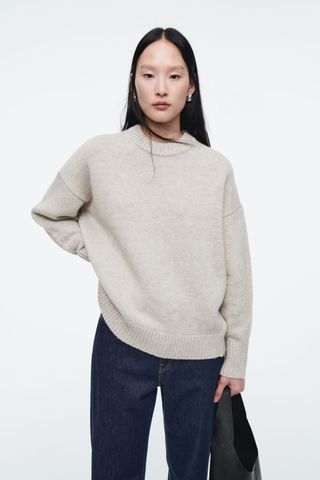 Chunky Wool Crew-Neck Sweater