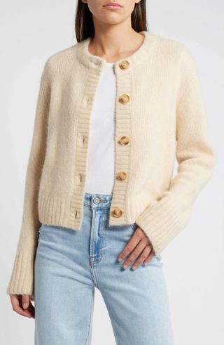 & Other Stories, Boxy Mohair & Wool Blend Cardigan