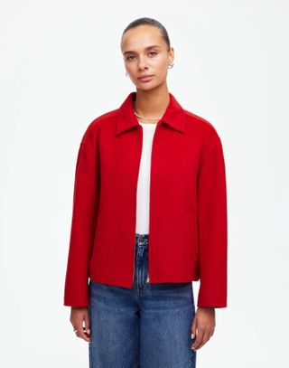 MW, Double-Faced Rounded-Sleeve Jacket