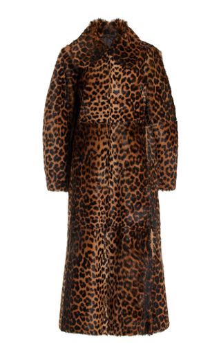 Rafaia Leopard-Print Pony Hair Coat