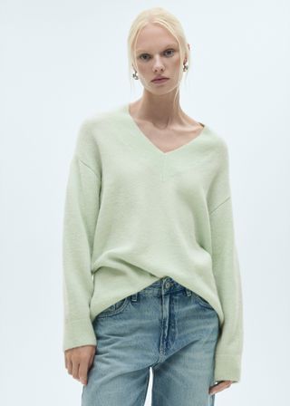 Oversized V-Neck Sweater - Women | Mango Usa