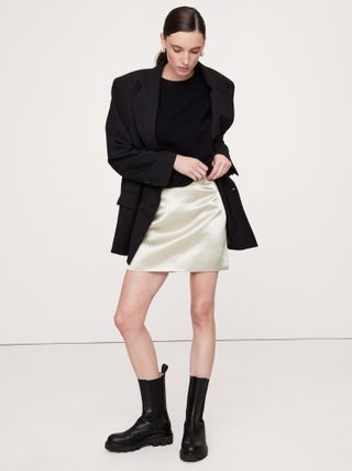 Banana Republic, Satin Mini Skirt