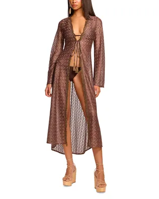 Fatima Metallic Swim Dress Cover Up