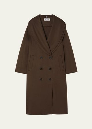 Double-Face Wool Scarf Coat