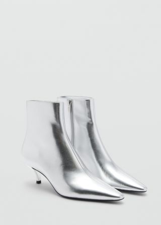 Metallic Effect Pointed Toe Boot - Women | Mango United Kingdom