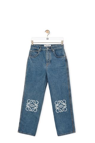 Loewe, Anagram Cropped Jeans in Denim