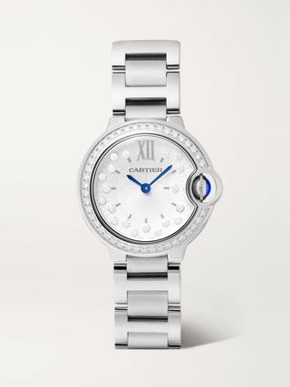 Ballon Bleu De Cartier 28mm Stainless Steel and Diamond Watch