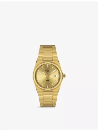 T137.210.33.021.00 Prx Gold-Tone Stainless Steel Quartz Watch